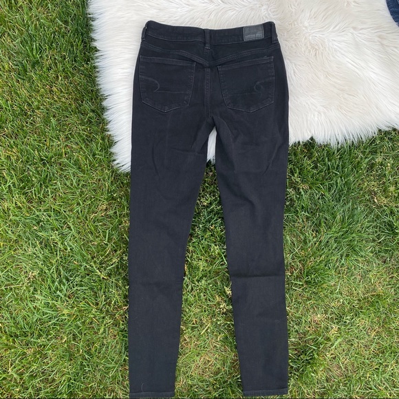 American Eagle black hi rise jeggings 4 long - Picture 6 of 7